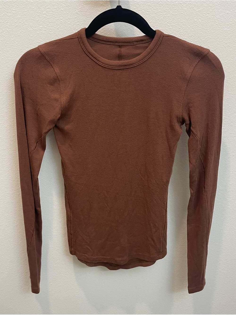 Lululemon Brown Long Sleeve Athletic Yoga Top